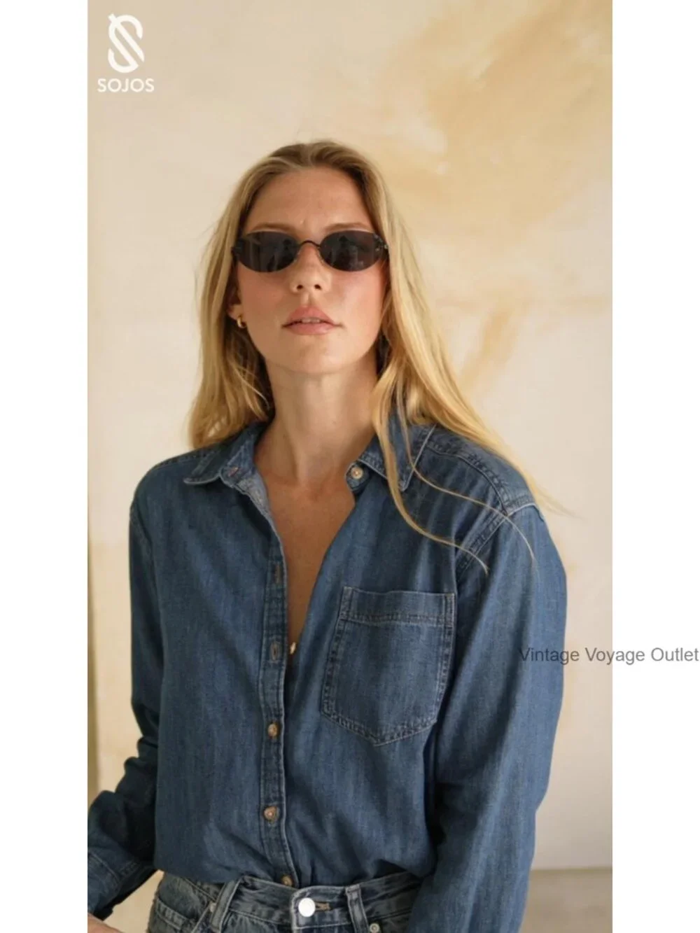 Retro Rimless Oval Sunglasses Women Trendy Narrow Shades UV Protection